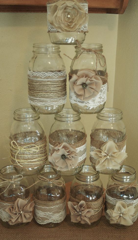 10 Tutorial come decorare barattoli in vetro