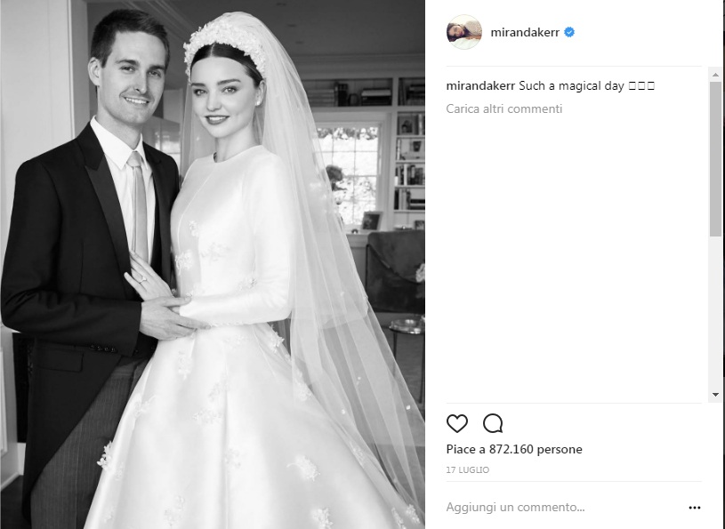 Miranda Kerr sposa come Grace Kelly