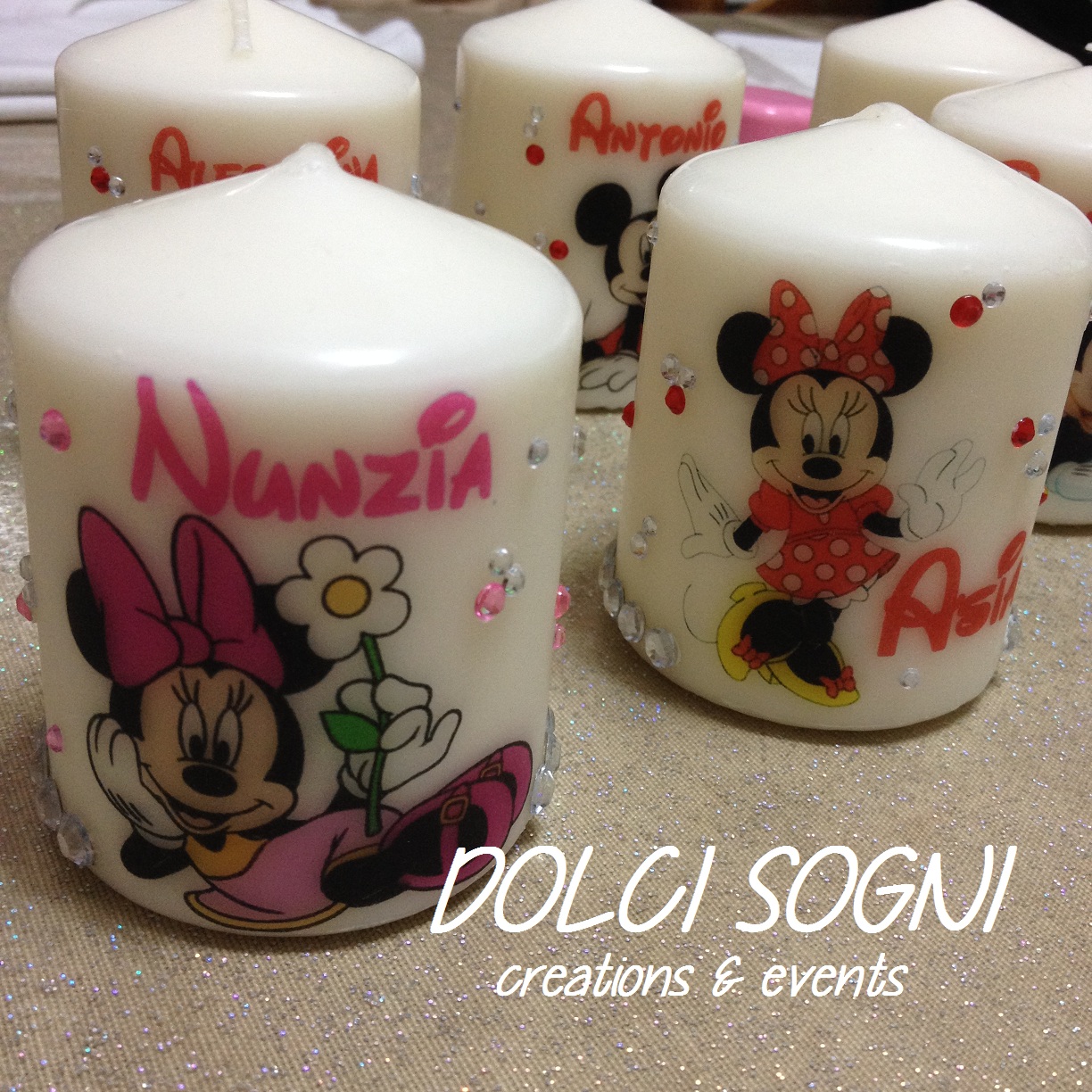 Candele personalizzate Disney