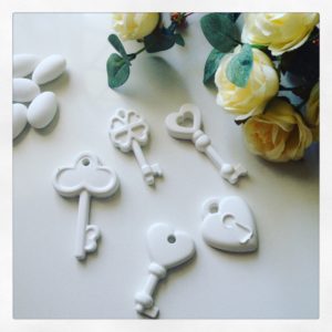 Chiavi in gesso idee tema matrimonio 1