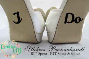 Adesivi personalizzati scarpe sposa e sposo 1