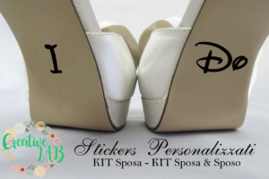 Adesivi personalizzati scarpe sposa e sposo 2