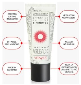 Beauty Recensione Vitayes Instant ageback crema lifting viso 5