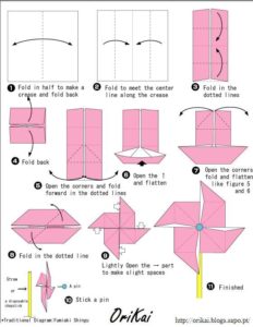 tutorial decorazioni matrimonio origami 18